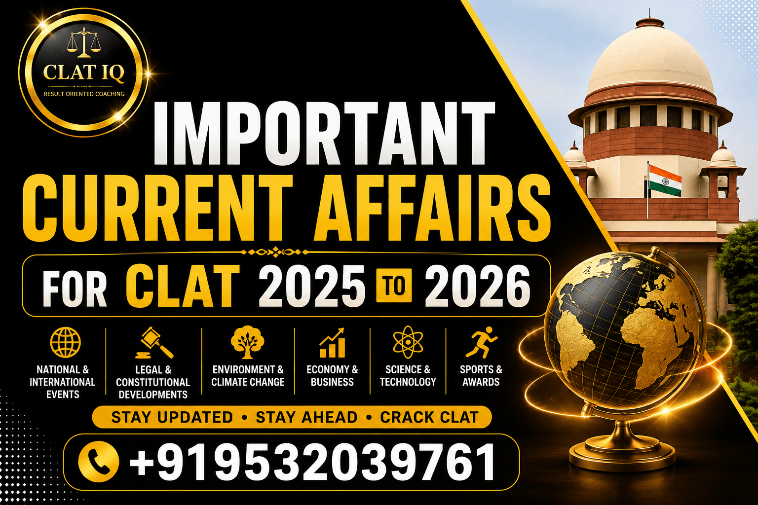 Most Important Current Affairs for CLAT: (2025–2026)