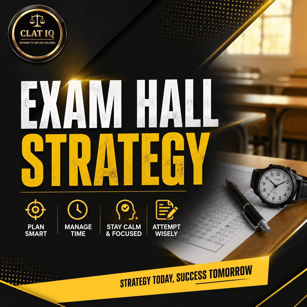 CLAT Exam Hall Strategy : Withoout Fear
